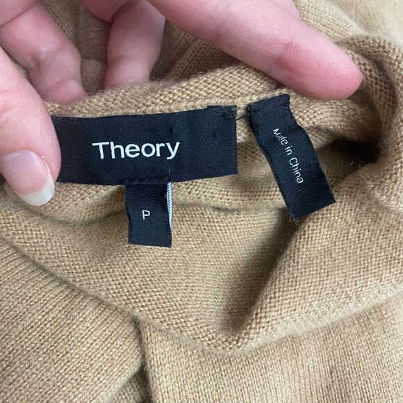 Theory Bell-Sleeve Cashmere Sweater Womens Size XS Brown Business - Picture 2 of 7
